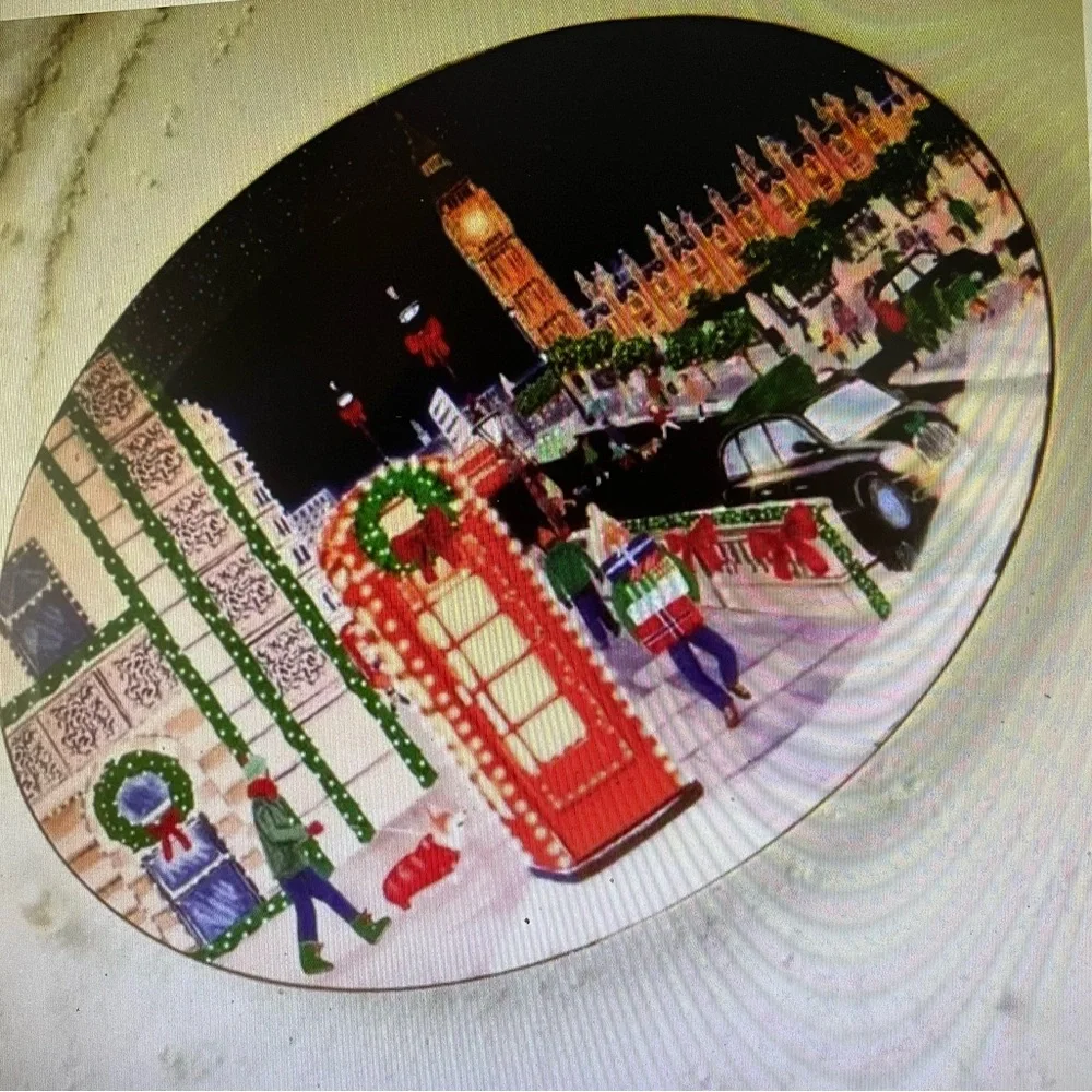 ❤️ANTHROPOLOGIE HOLIDAY IN THE CITY LONDON SERVING PLATTER NEW